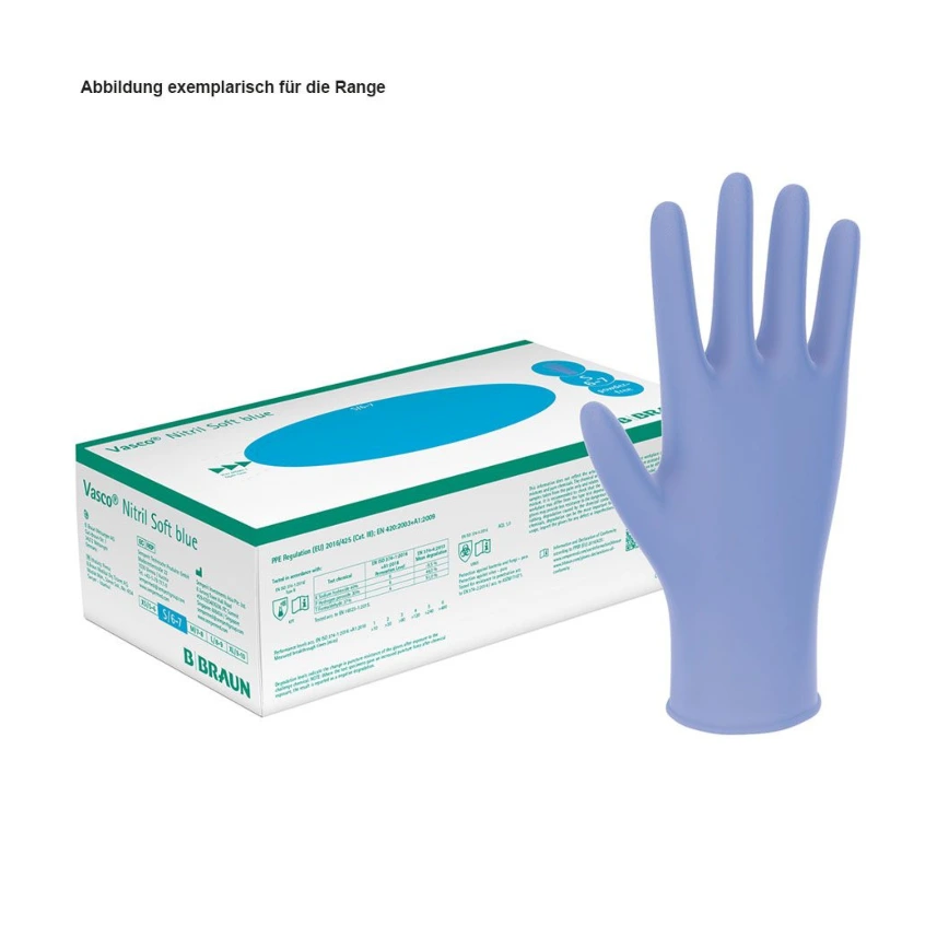 [PET 9201115] Vasco Nitril Soft blue U.-Handschuhe PF, Gr. S, unsteril (200 Stck.)