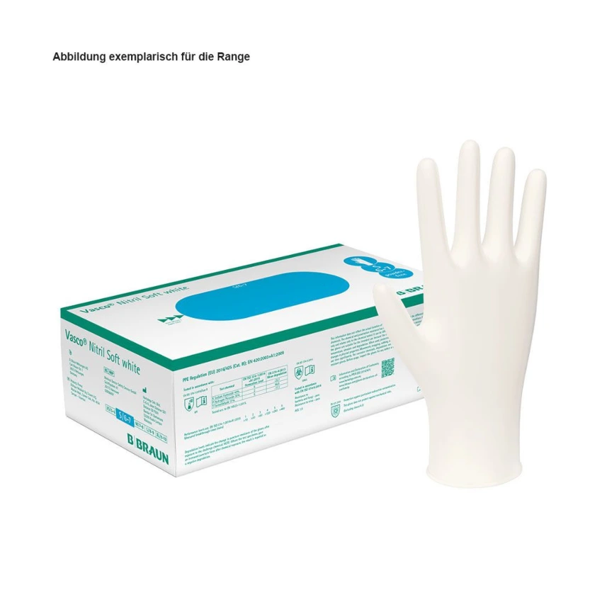 [PET 9201130] Vasco Nitril Soft white U.-Handschuhe PF, Gr. L, unsteril (200 Stck.)