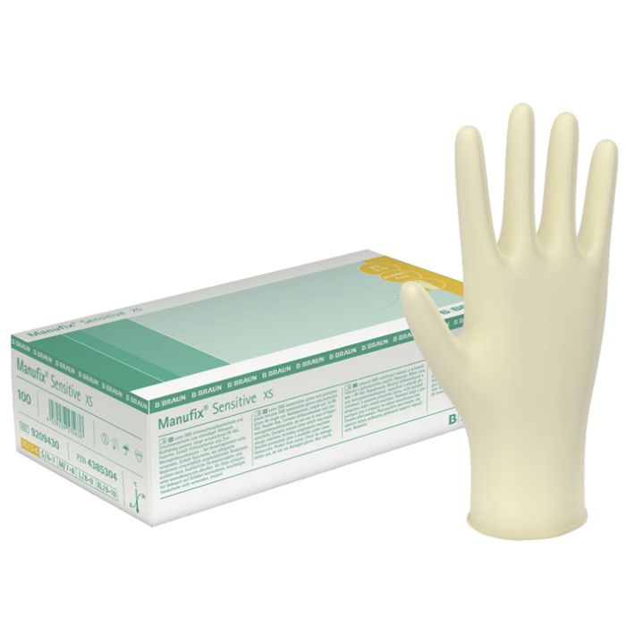Manufix Sensitive U.-Handschuhe, PF Latex, mittel