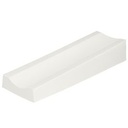 Injektionskissen Ava, 45 x 15 x 7.5/4 cm PU-beschichtet, elfenbeinweiß