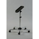 Arm- und Beinstütze Laurin Stahl verchromt, 5-Fuß mit Rollen