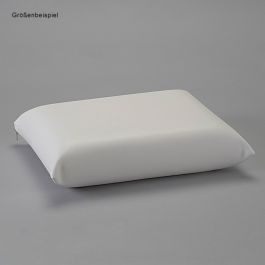 OP-Kissen Leon, Kunstlederbezug weiß 40 x 40 cm, Höhe 10 cm