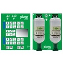 Plum Augen-Notfallstation offen 2 Flaschen inkl. Wandhalter, Piktogramm