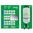 Plum Augenspülstation Duo mit 1 Flasche inkl. Wandhalter, Piktogramm