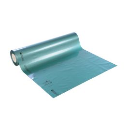 OnlyU PEM-Einweg-Gleitfolie grün 600mm x 100 m mit Abrollkarton u. Folienmesser