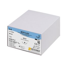 [RES 71427] MOPYLEN DS 21 4/0=1,5 blau monofil Nahtmaterial Fadenlänge 45 cm (36 Stck.)