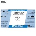 MOPYLEN DSM 18 4/0=1,5 blau monofil Nahtmaterial Fadenlänge 45 cm (36 Stck.)