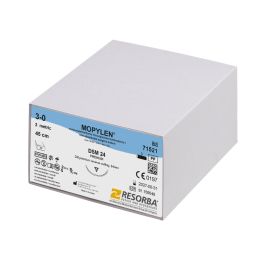 MOPYLEN DSM 24 3/0=2 blau monofil Nahtmaterial Fadenlänge 45 cm (36 Stck.)