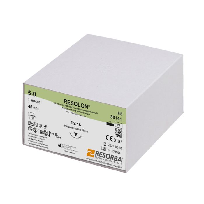 RESOLON DS 16 5/0=1 blau monofil Nahtmaterial Fadenlänge 45 cm (36 Stck.)