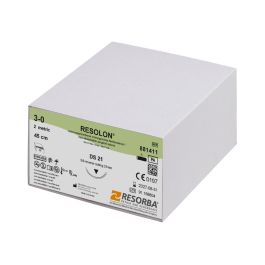 [RES 881411] RESOLON DS 21 3/0=2 blau monofil Nahtmaterial Fadenlänge 45 cm (36 Stck.)