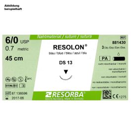 RESOLON DS 13 4/0=1,5 blau monofil Nahtmaterial Fadenlänge 45 cm (36 Stck.)