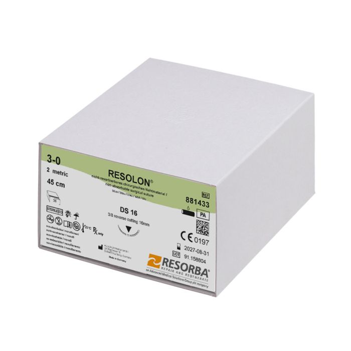[RES 881433] RESOLON DS 16 3/0=2 blau monofil Nahtmaterial Fadenlänge 45 cm (36 Stck.)