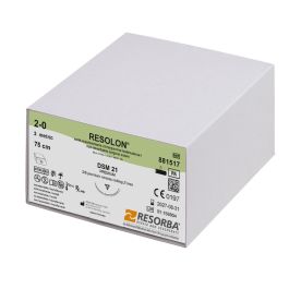 [RES 881517] RESOLON DSM 21 2/0=3 blau monofil Nahtmaterial Fadenlänge 75 cm (36 Stck.)
