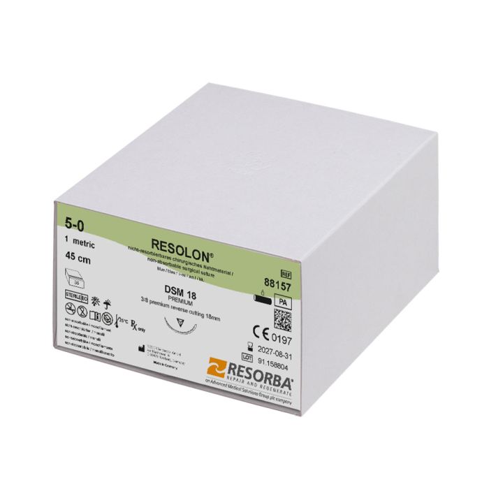 RESOLON DSM 18 5/0=1 blau monofil Nahtmaterial Fadenlänge 45 cm (36 Stck.)