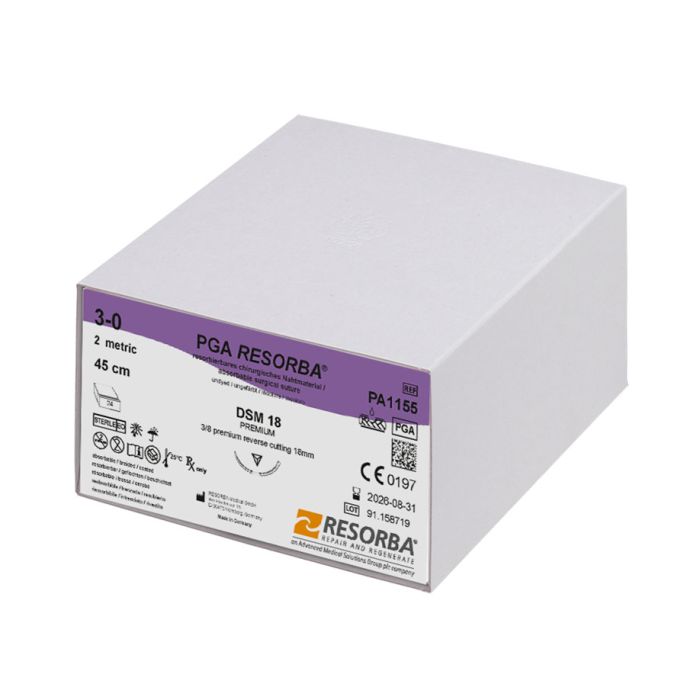 PGA-RESORBA DSM 18 3/0=2 ungefärbt Nahtmaterial Fadenlänge 45 cm (24 Stck.)