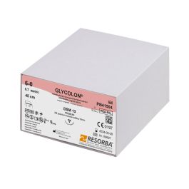 GLYCOLON DSM 13 6/0=0,7 ungefärbt Nahtmaterial Fadenlänge 45 cm (24 Stck.)