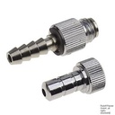 Schlauchverschraubung Teil I (kurz) und Teil II (lang), verchromt