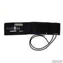 Klettenmanschette Erwachsene starke Arme 70 x 15 cm, 2-Schlauch, schwarz