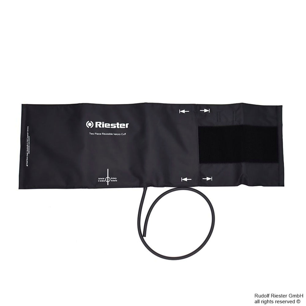 [RIE 125] Klettenmanschette Erw. Oberschenkel 70 x 22 cm, 1-Schlauch, schwarz