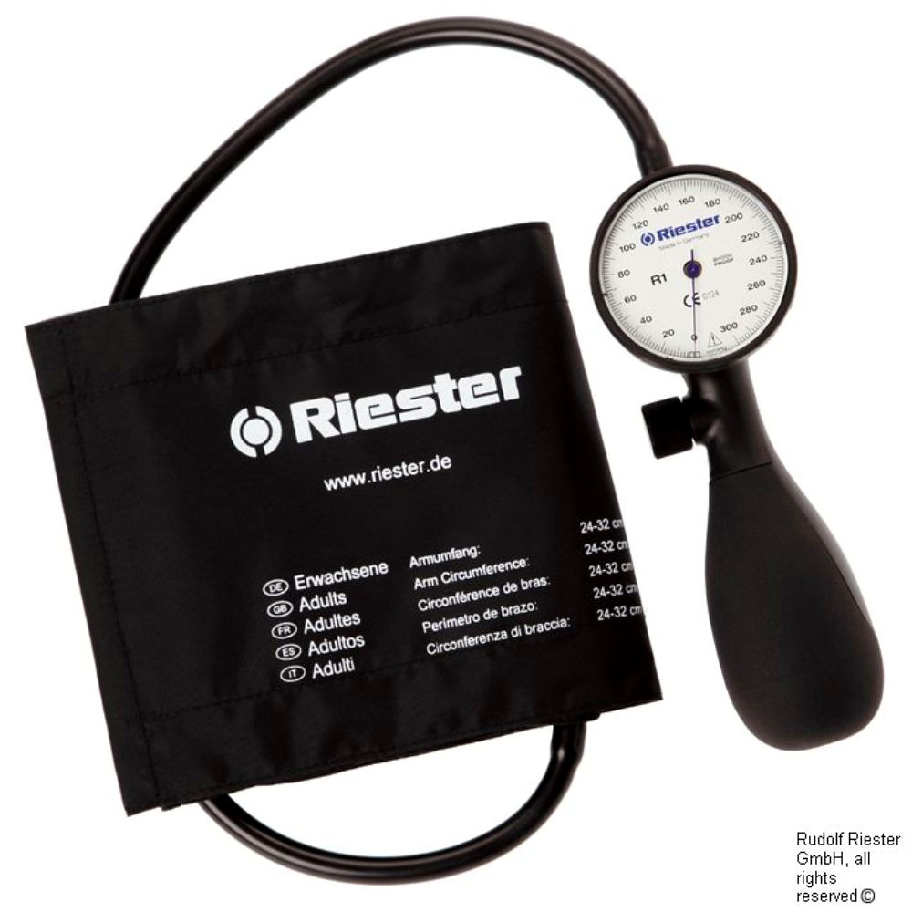 [RIE 1251-107] R1 shock-proof Blutdruckmessgerät Ø 52mm 1-Schlauch, mit Klettenmanschette Erw.