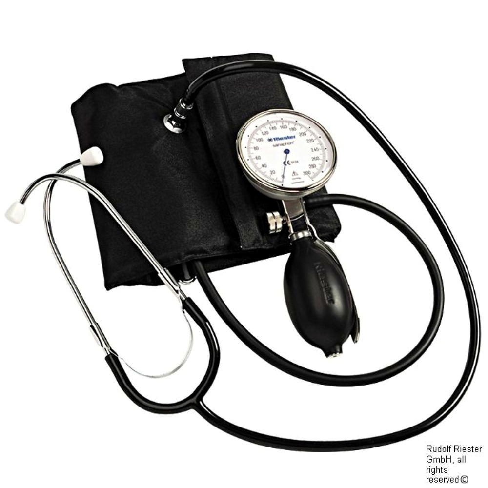 [RIE 1442] Sanaphon Blutdruckmessgerät Ø 64 mm Mit Stethoskop, 1-Schlauch