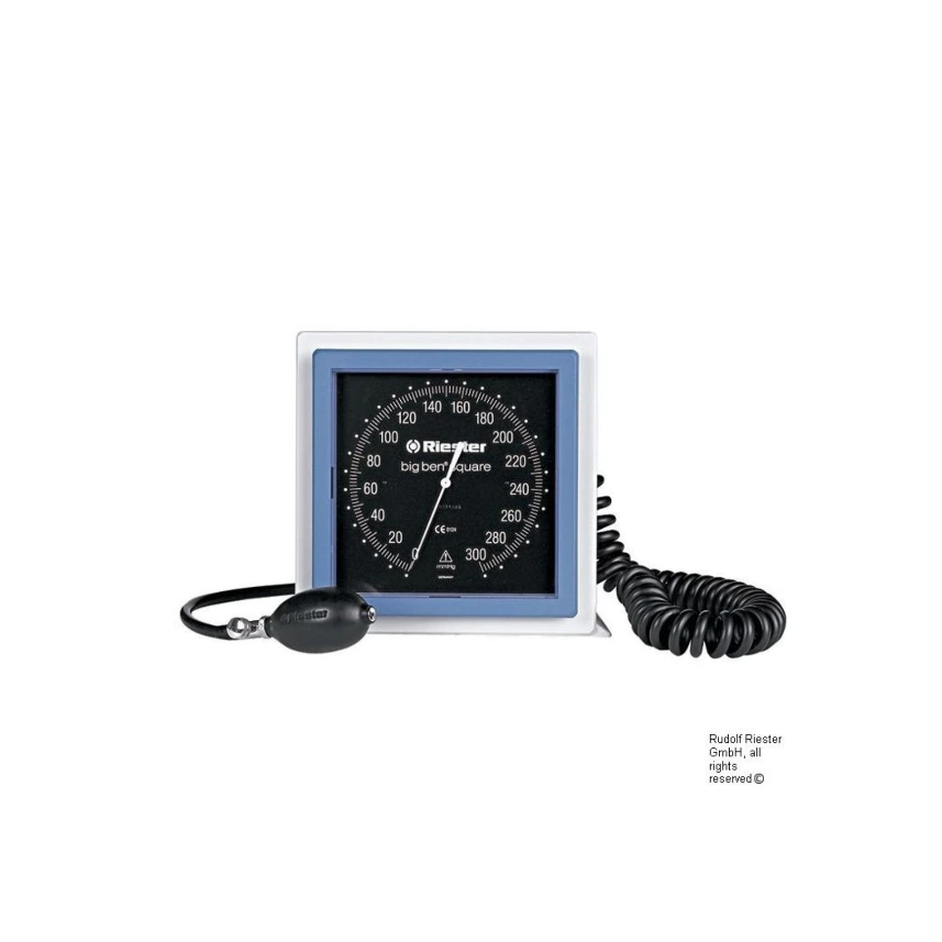 [RIE 1456] Big ben square Blutdruckmessgerät 145,5 mm Tischmodell, 2-Schlauch