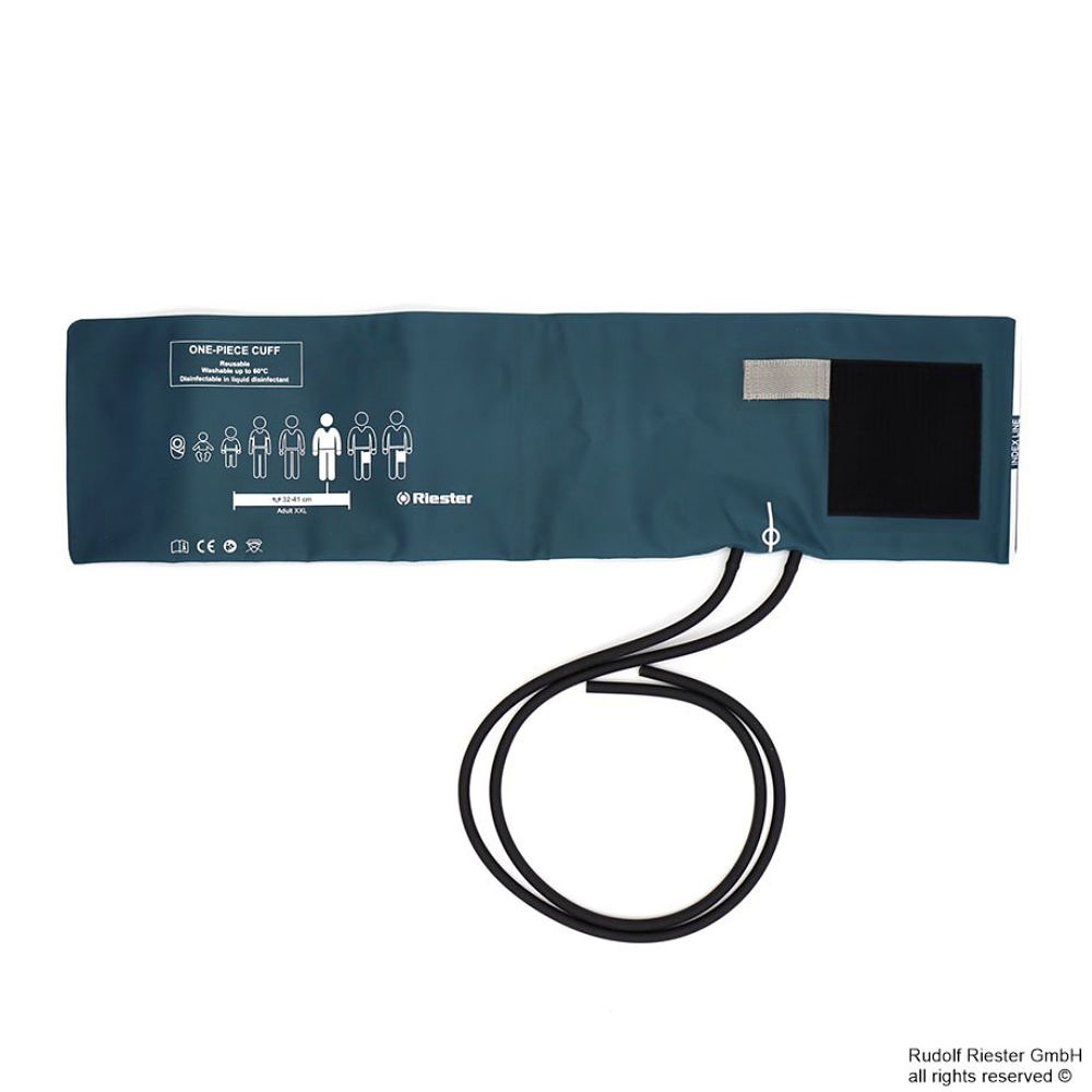 Klettenmanschette Erwachsene starke Arme Polsterlos, 63 x16 cm, 2-Schlauch