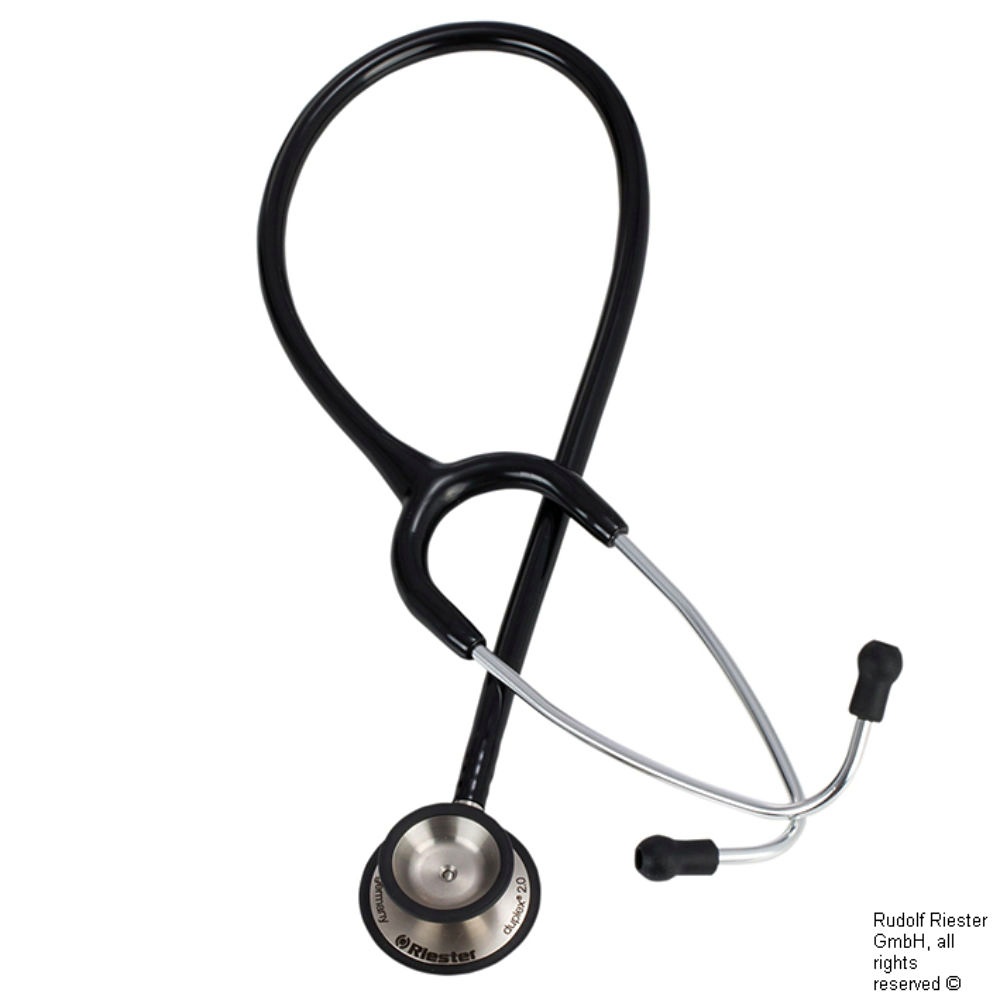 [RIE 4210-01] Duplex 2.0 Stethoskop schwarz Edelstahl