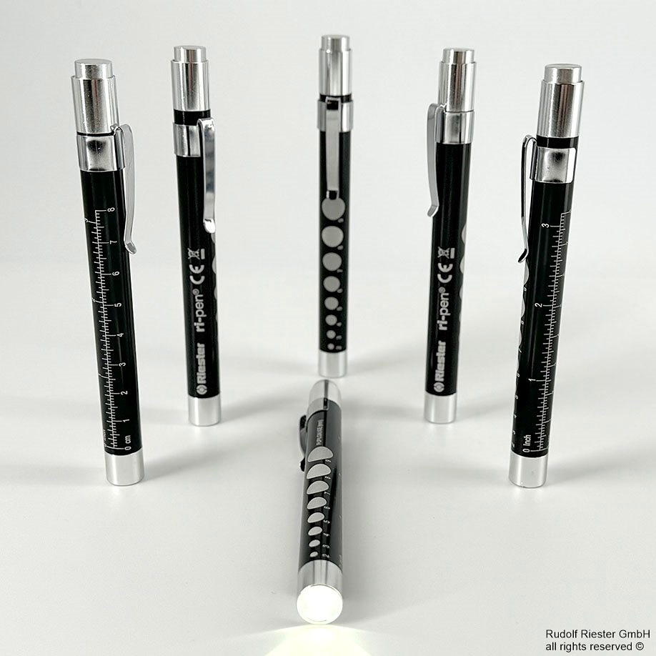 Ri-pen Diagnostikleuchten, schwarz LED 3 V (6 Stck)
