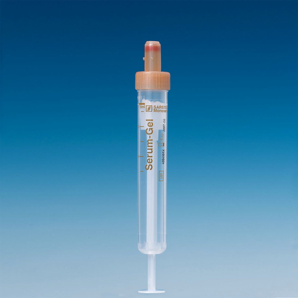 [SAR 01.1602] S-Monovetten 7,5 ml, 92 x 15 mm Serum-Gel, steril (50 Stck.)