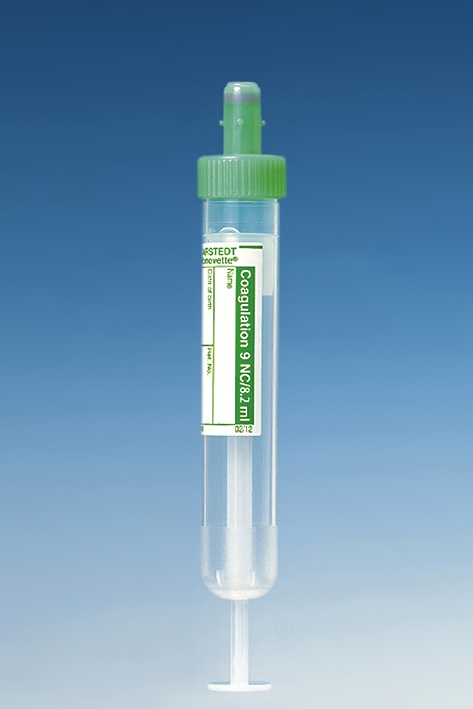 S-Monovetten 8,2 ml, 92 x 15 mm, Citrat 3,2%, Papieretikett, steril (50 Stck.)