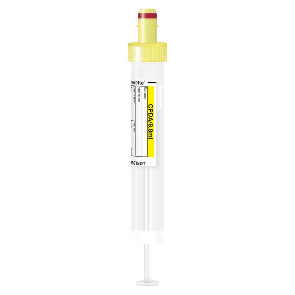 S-Monovetten 8,8 ml, 92 x 15 mm, CPDA1 Papieretikett, steril (50 Stck.)