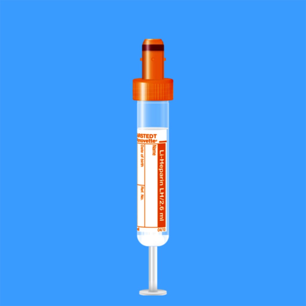 S-Monovetten 2,6 ml, 65 x 13 mm LH, Papieretikett, steril (50 Stck.)