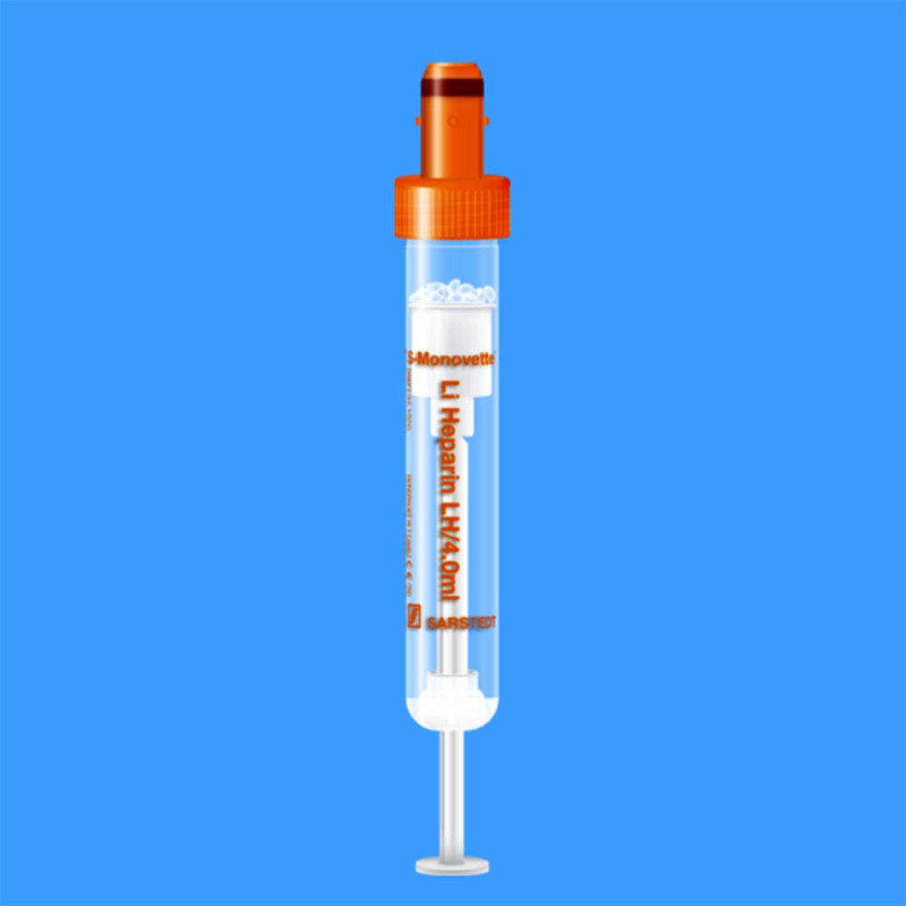 S-Monovetten 4 ml, 75 x 13 mm Lithium-Heparin, steril (50 Stck.)