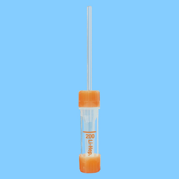 [SAR 20.1292] Microvetten 200 µl Lithium-Heparin Orange EU-Code, Aufdruck (100 Stck.)