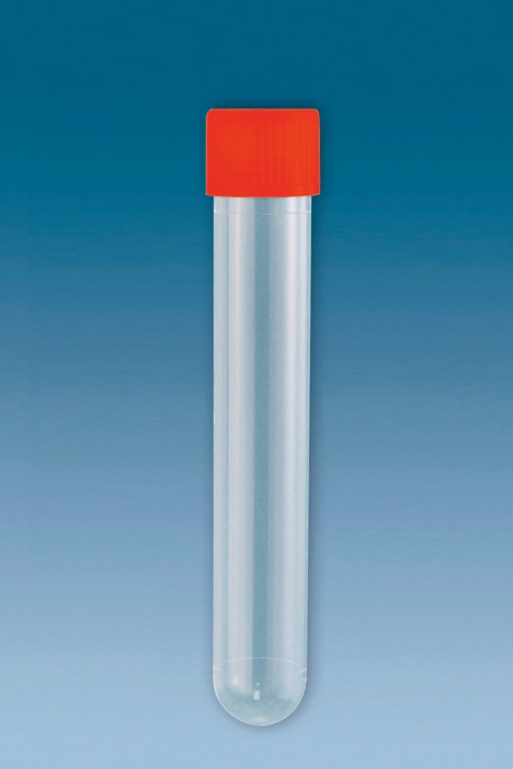 PP-Röhrchen 13 ml, 101 x 16,5 mm Rot, steril (500 Stck.)