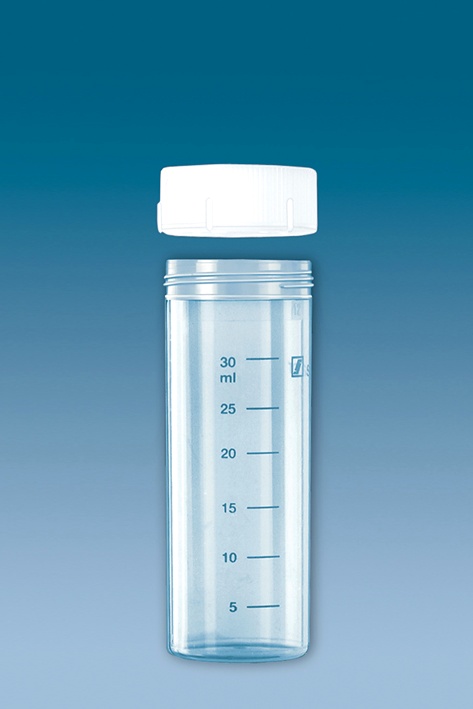 [SAR 62.555] PP-Röhrchen 40 ml, 84 x 30 mm Mit beiliegendem Verschluss (50 Stck.)