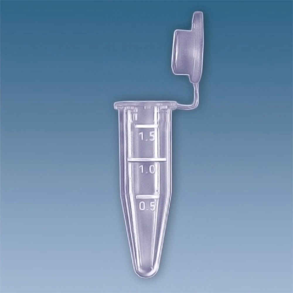 PP-Reaktionsgefäße 1,5 ml m. Anhängendem PP-Stopfen, violett (500 Stck.)