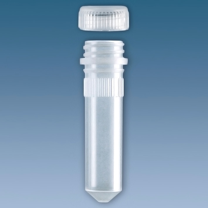 Mikro-PP-Röhrchen 2 ml, mit Beiliegendem Schraubverschluss (500Stck)