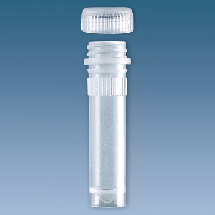 Mikro-PP-Röhrchen 2 ml, flach, mit Beiliegendem Schraubverschluss (500Stck)