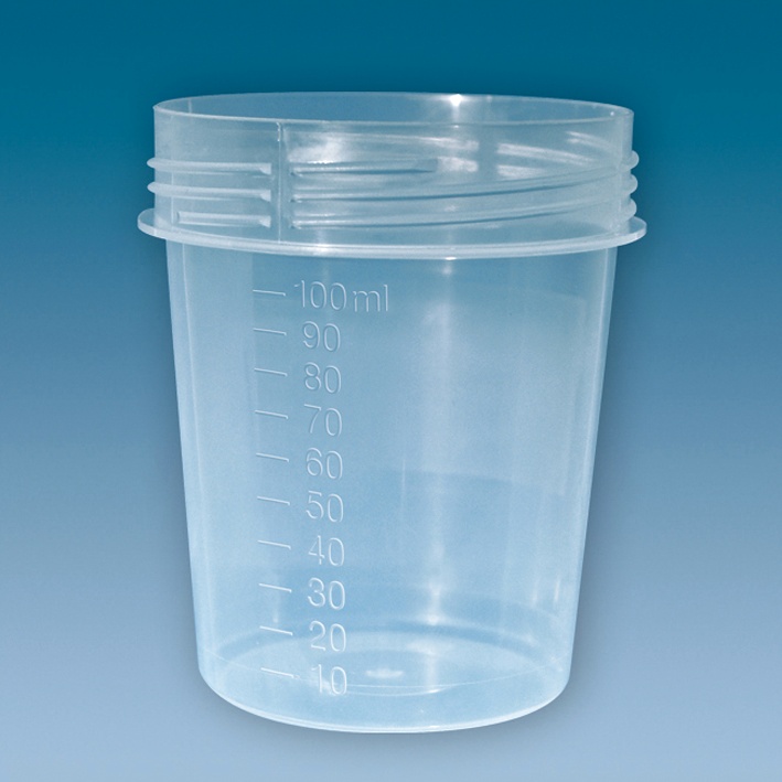 Schraubbecher 100 ml ohne Deckel Transparent (50 Stck.)