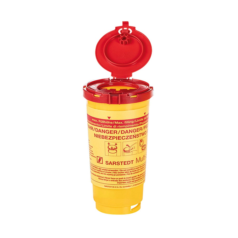 [SAR 77.3884.005] Kanülenabwurfbehälter 0,5 Ltr. Multi-Safe twin plus 500