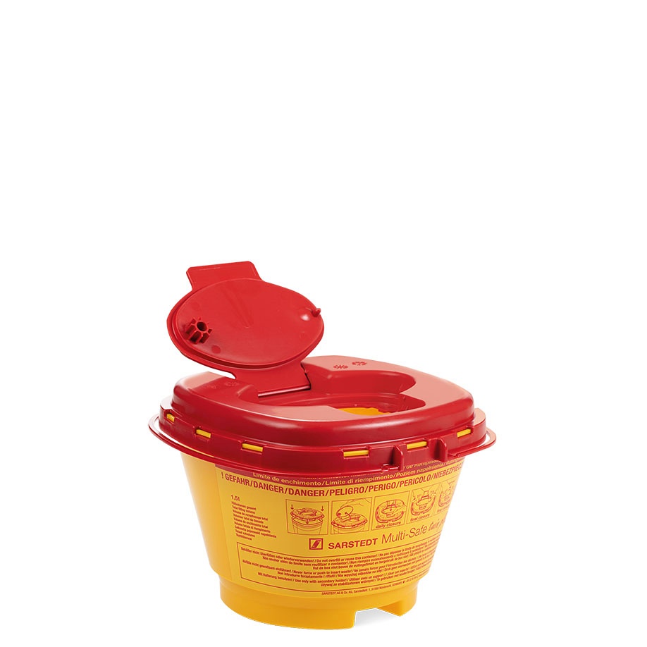[SAR 77.3884.015] Kanülenabwurfbehälter 1,5 Ltr. Multi-Safe twin plus 1500