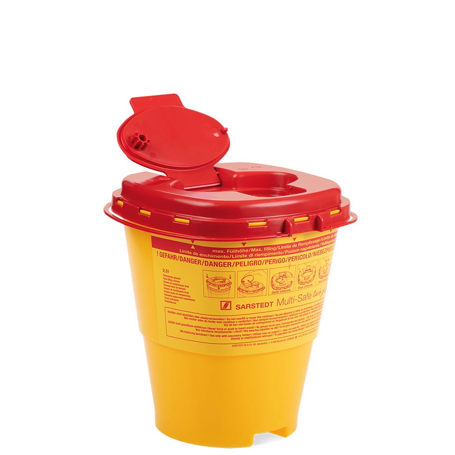 [SAR 77.3884.025] Kanülenabwurfbehälter 2,5 Ltr. Multi-Safe twin plus 2500