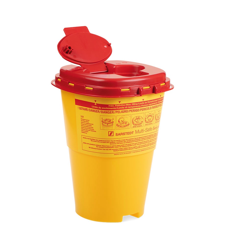 Kanülenabwurfbehälter 3,0 Ltr. Multi-Safe twin plus 3000