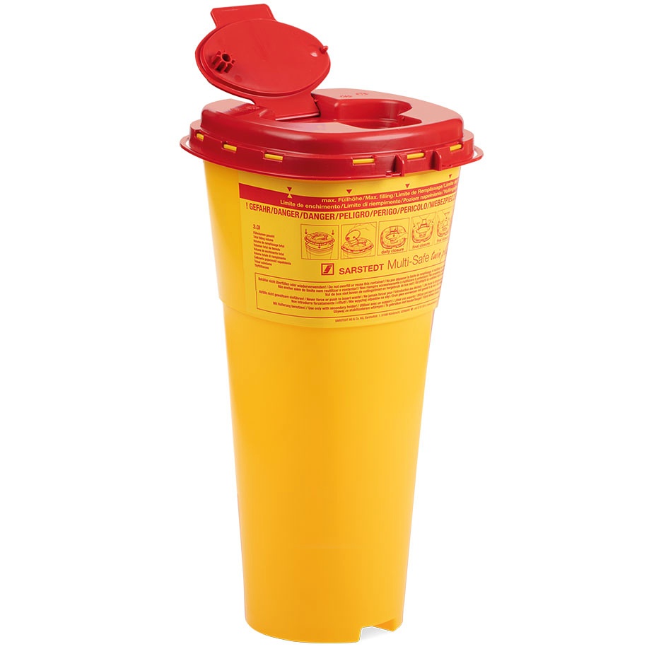 [SAR 77.3884.050] Kanülenabwurfbehälter 5,0 Ltr. Multi-Safe twin plus 5000