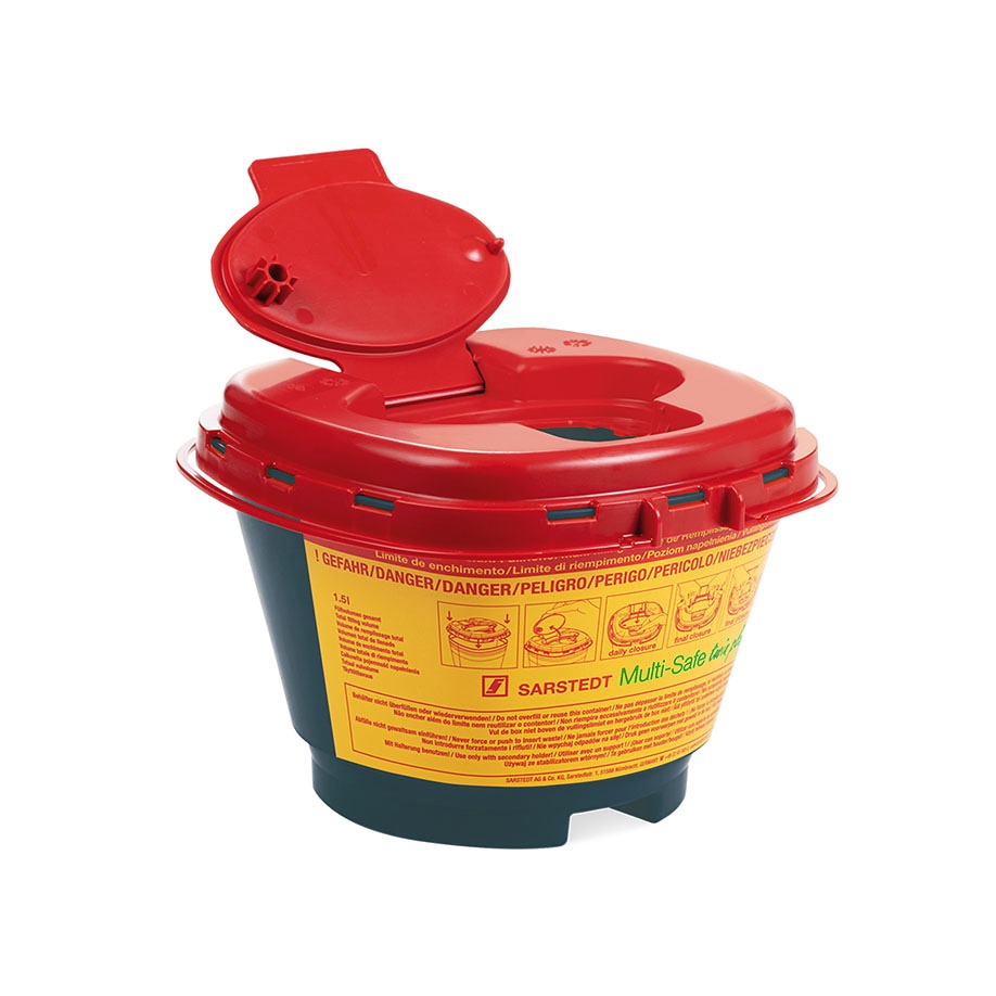 [SAR 77.3884.215] Kanülenabwurfbehälter 1,5 Ltr. Multi-Safe twin plus 1500 REC