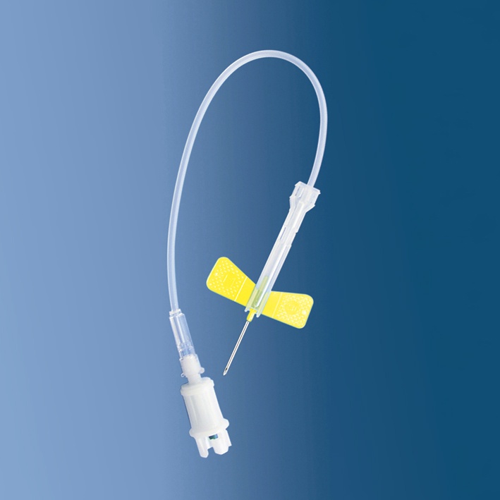 Safety-Multifly-Kanüle Nr.1 20 G x3/4'', S, gelb, langem Schlauch