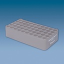 S-Monovette-Rack D 17, grau 50 Bohrungen Ø 17 mm, ohne Griffe