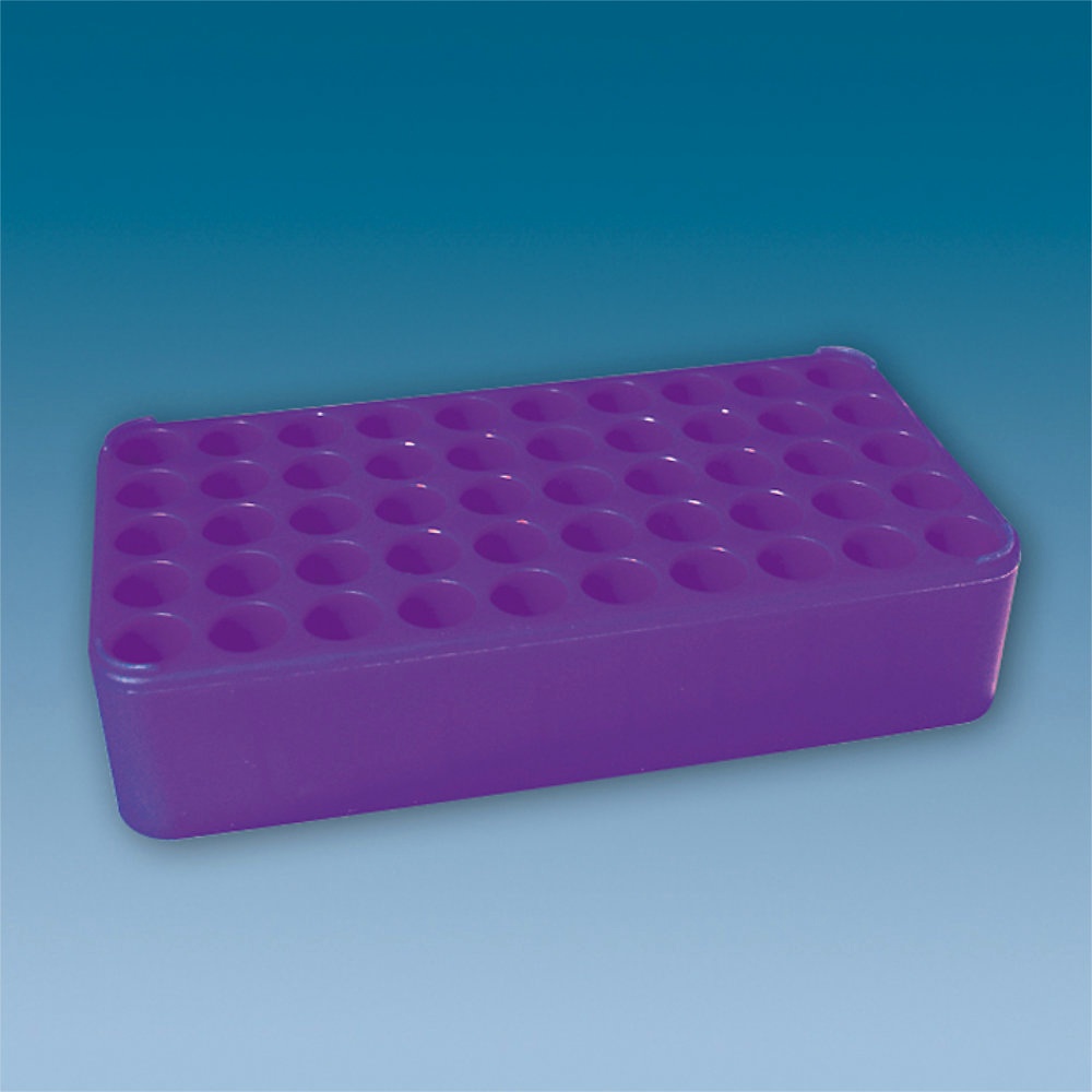 S-Monovette-Rack D 17, violett 50 Bohrungen Ø 17 mm, ohne Griffe